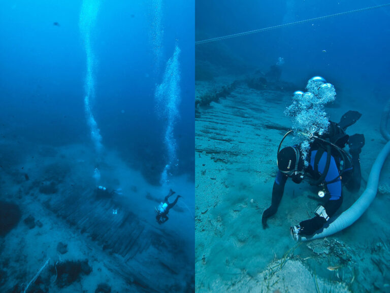 Underwater exploration on scuba