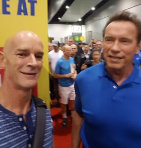 With Arnold at Melbourne Fitness Expo